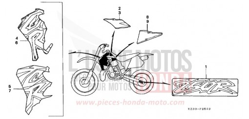 STREIFEN/MARKE CR250RS de 1995